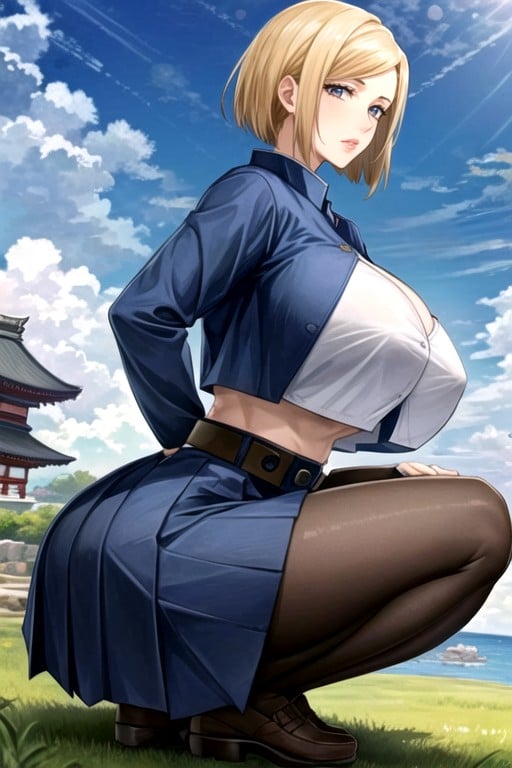 Married Womans Sexy Butt, Blonde Hair, Dynamite Glamorous Body Hentai AI Porn