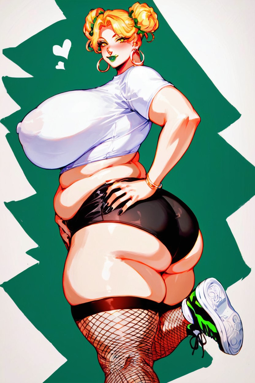 Green Lipstick, Extremely Big Ass, Ssbbw AI Porn