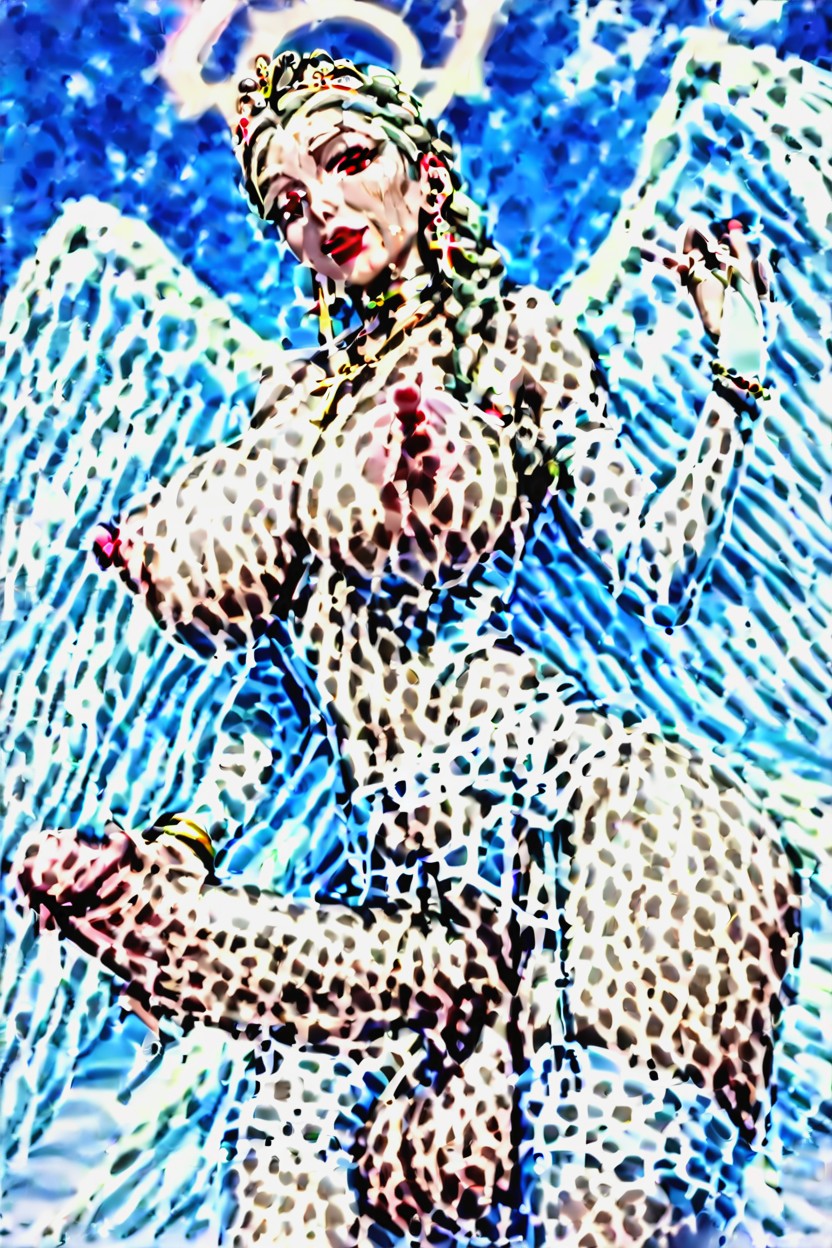 Long Hair, Angel Wings, Love Hearts Shemale AI Porn