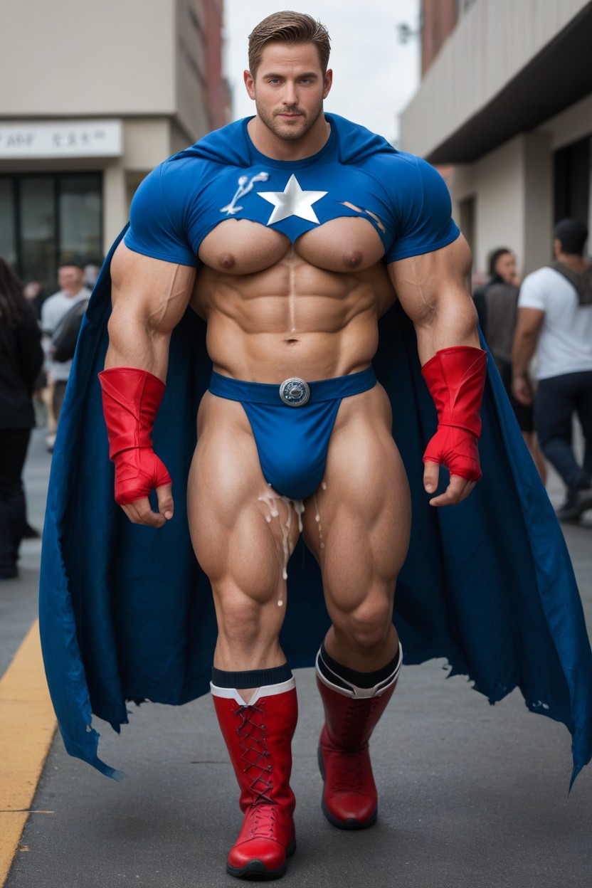 Cosplay, Huge, Superhéroe Porno gay IA