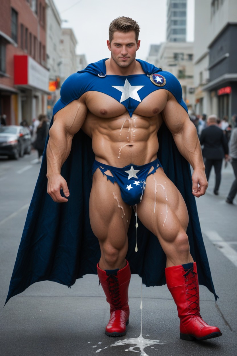Walking, Hyper Massive Pecs, 25+ AI Gay Porn