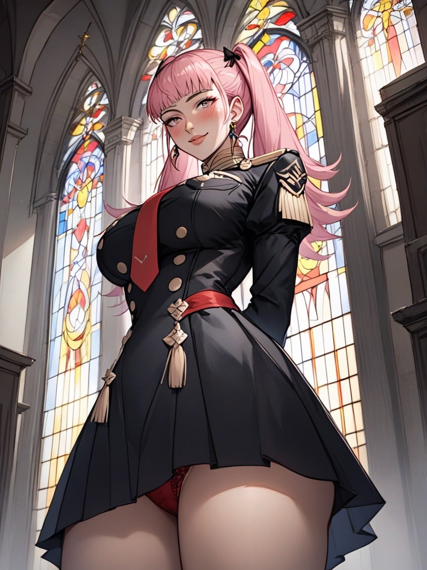 Volumetric, Mischievous (smiling While Blushing), Curvy Body Hentai AI Porn