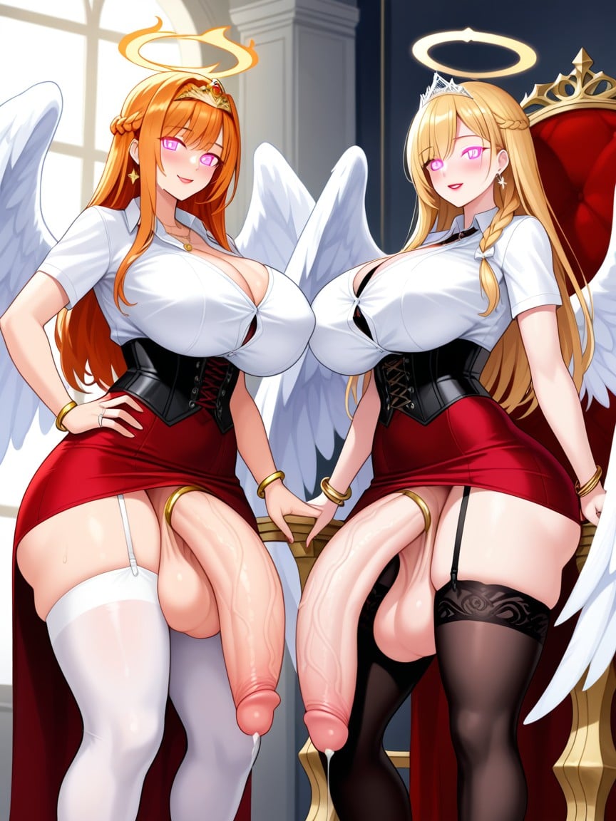 Thigh High Socks, Diphallism, Halo Shemale AI Porn