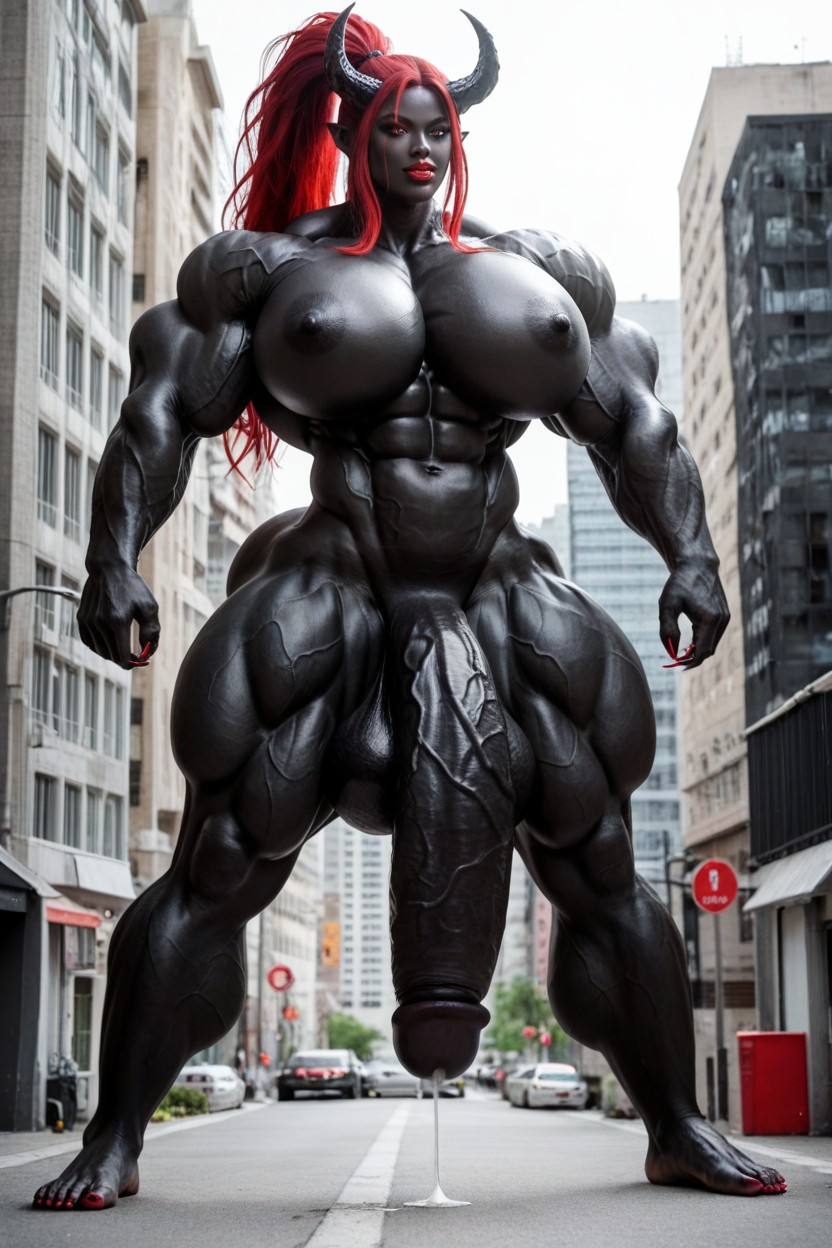 Exaggerated Massive Black Cock, Macro Giantess, Bigger Than City Shemale AI Porn