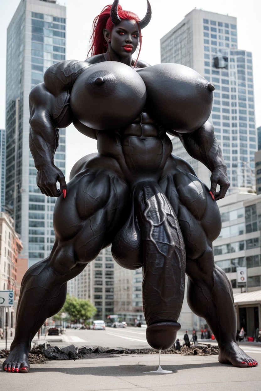 Gigantic Shoulders, Thick Thighs, Thick Thighs Shemale AI Porn
