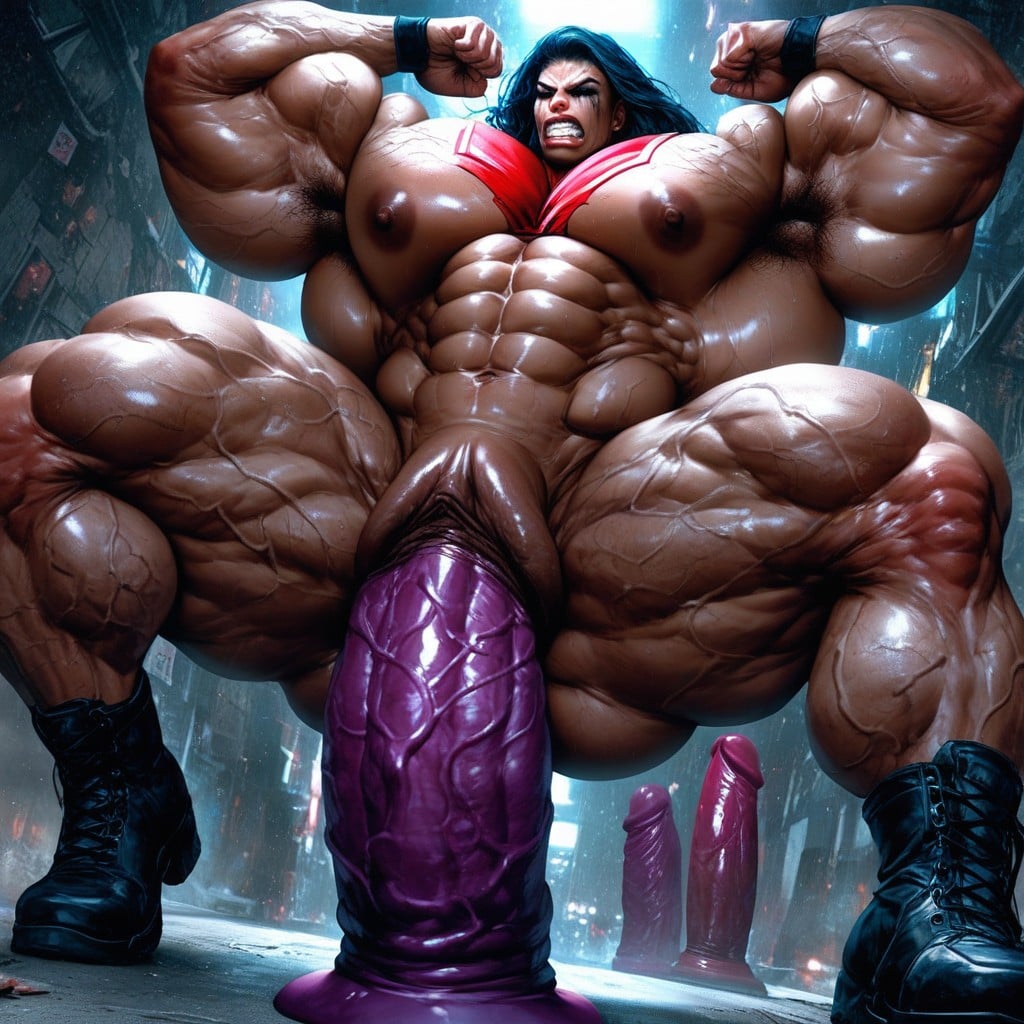 Focus On Pussy, Legs Spread, Massive Muscles AI Porn