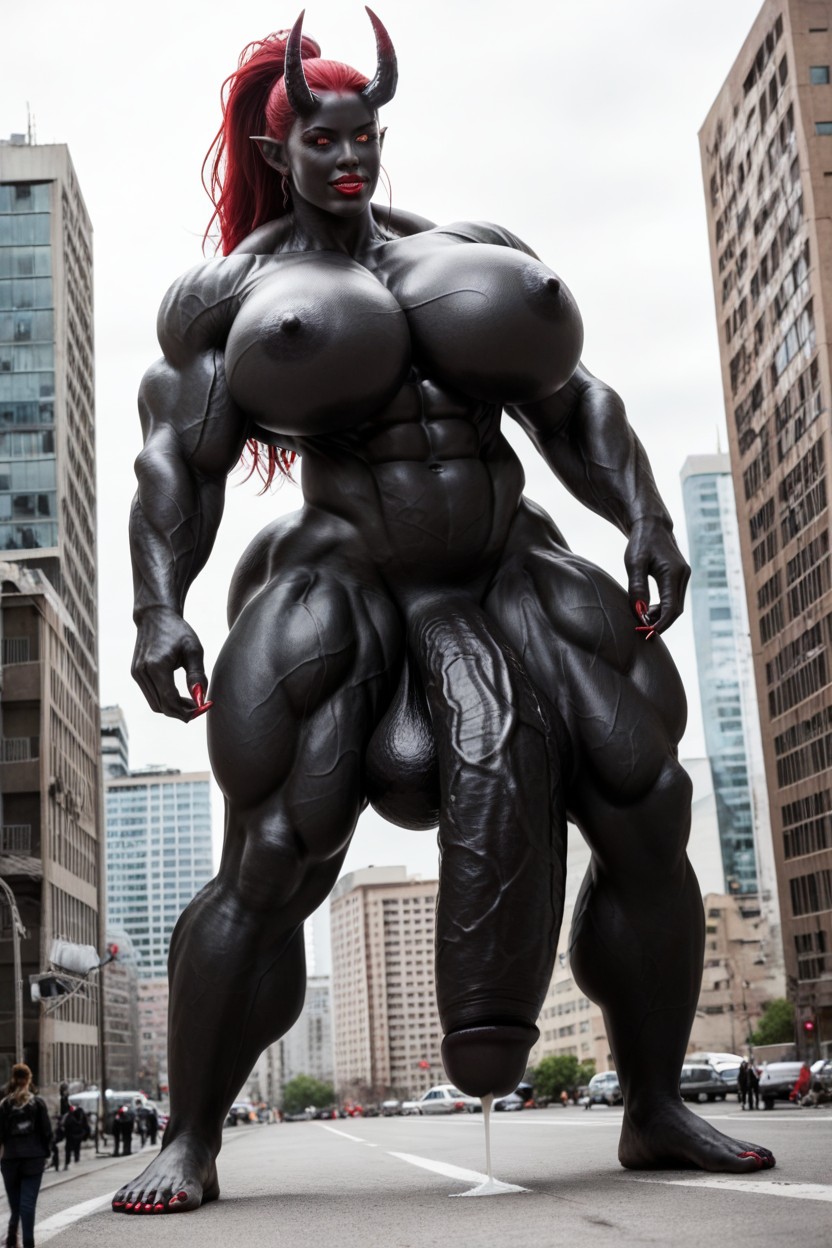 Venom Skin, Muscular, Abs Shemale AI Porn