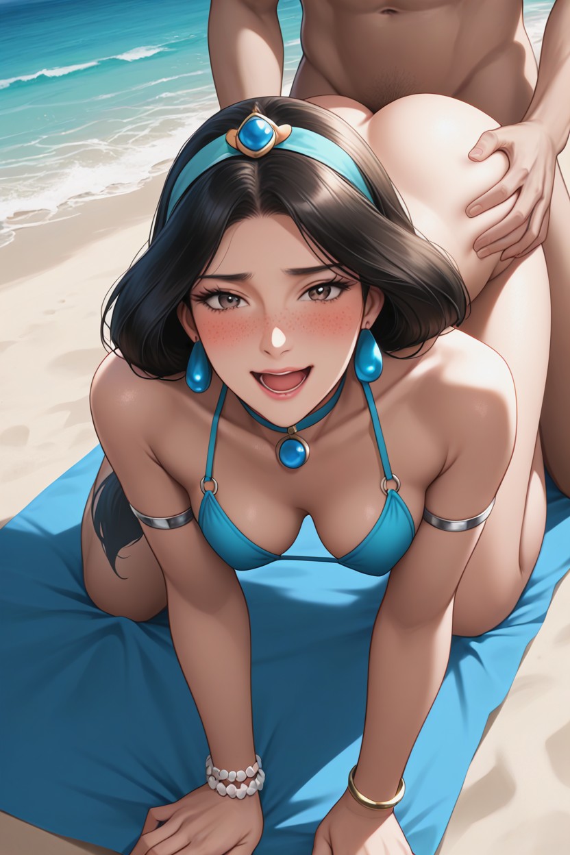 Small Breasts, Choker, Pronebone AI Porn