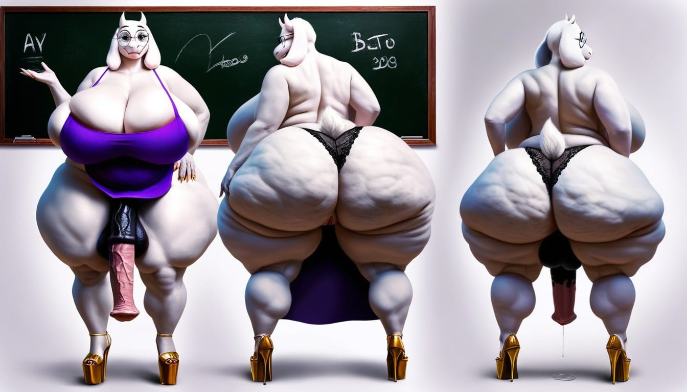 Huge Breasts, Thick Legs, Cellulite Furry AI Porn