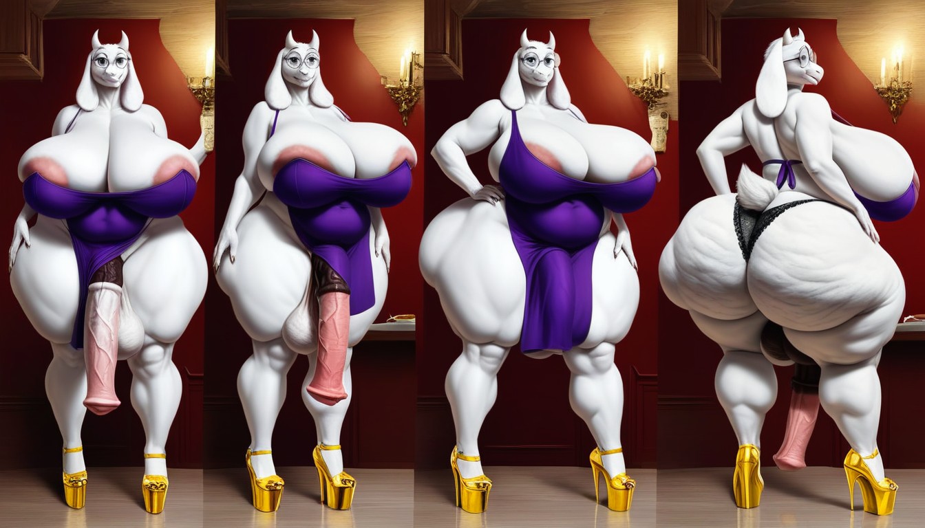 Futanari, Kitchen, Round Ass Furry AI Porn
