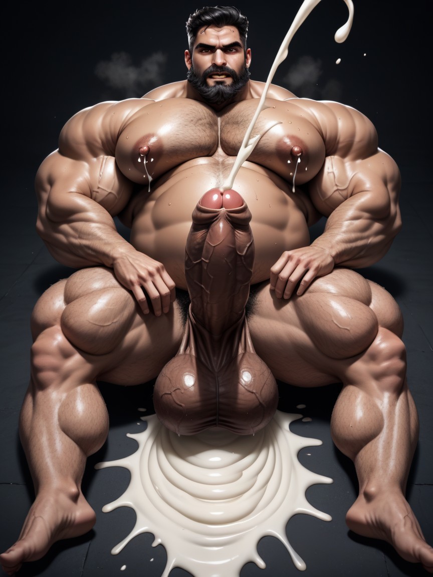 Oversized Balls, Hyper Cumshot, Cum On Chest Porno IA Gay