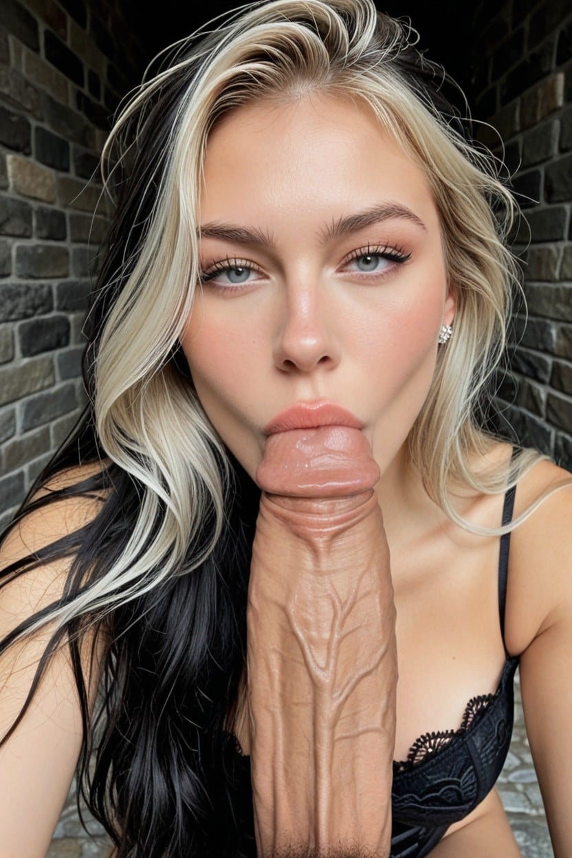 Extreme Godzilla Cock, Thick Lips, Blonde AI Porn