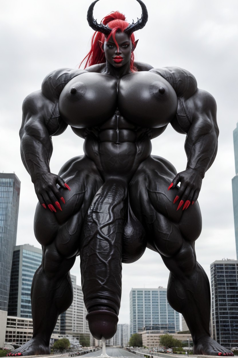 Vagina, Gigantic Biceps, Masturbation Shemale AI Porn