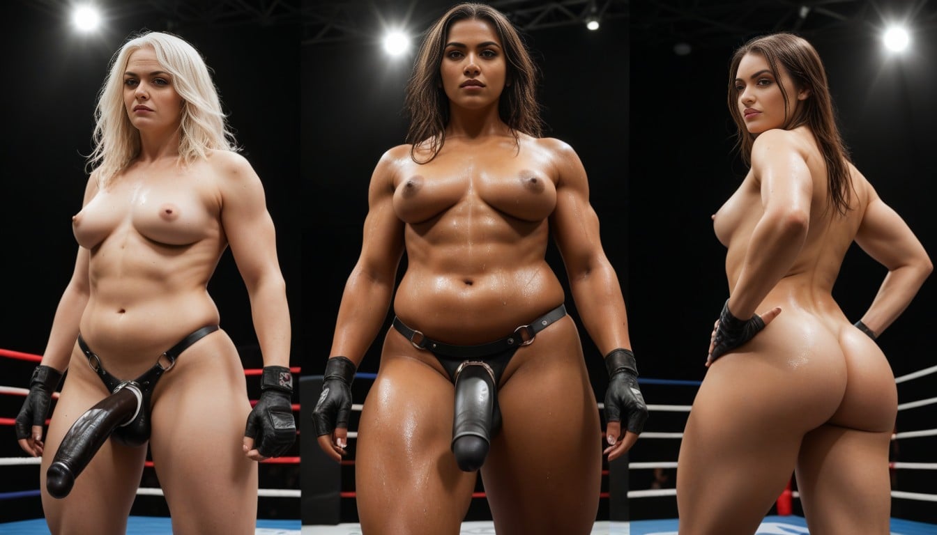 Wearing Strap-on, Mma Gloves, Wet Skin AI Porn