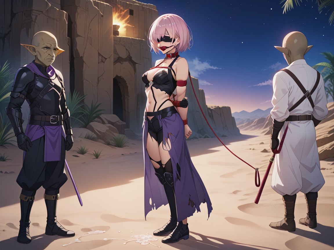 Standing, Restrained, Arms Behind Back Hentai AI Porn