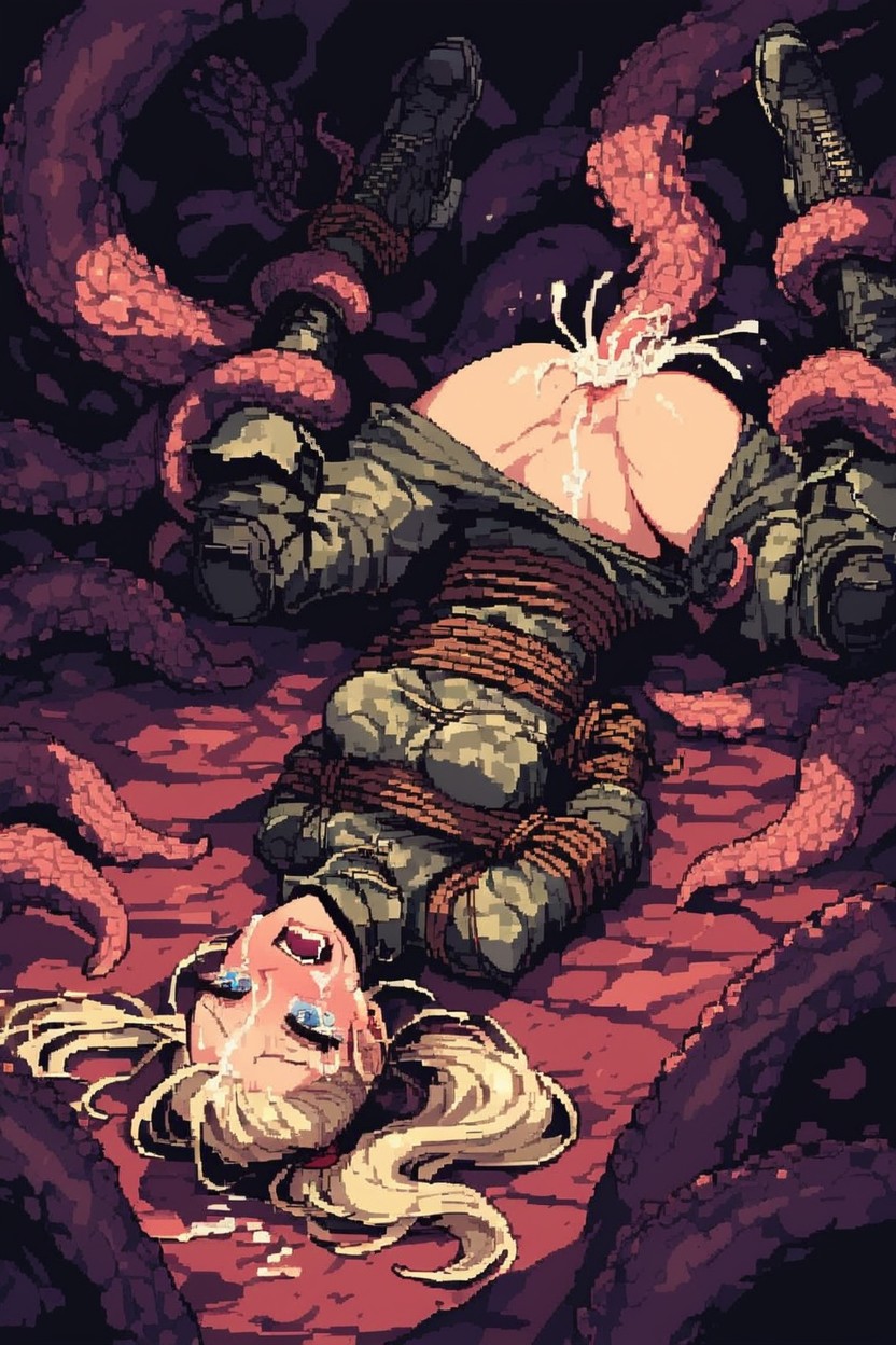 Skinny, Blonde Hair, Laying Hentai AI Porn