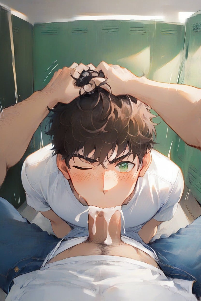 Deepthroat, Skinny, Cum In Mouth AI Gay Porn