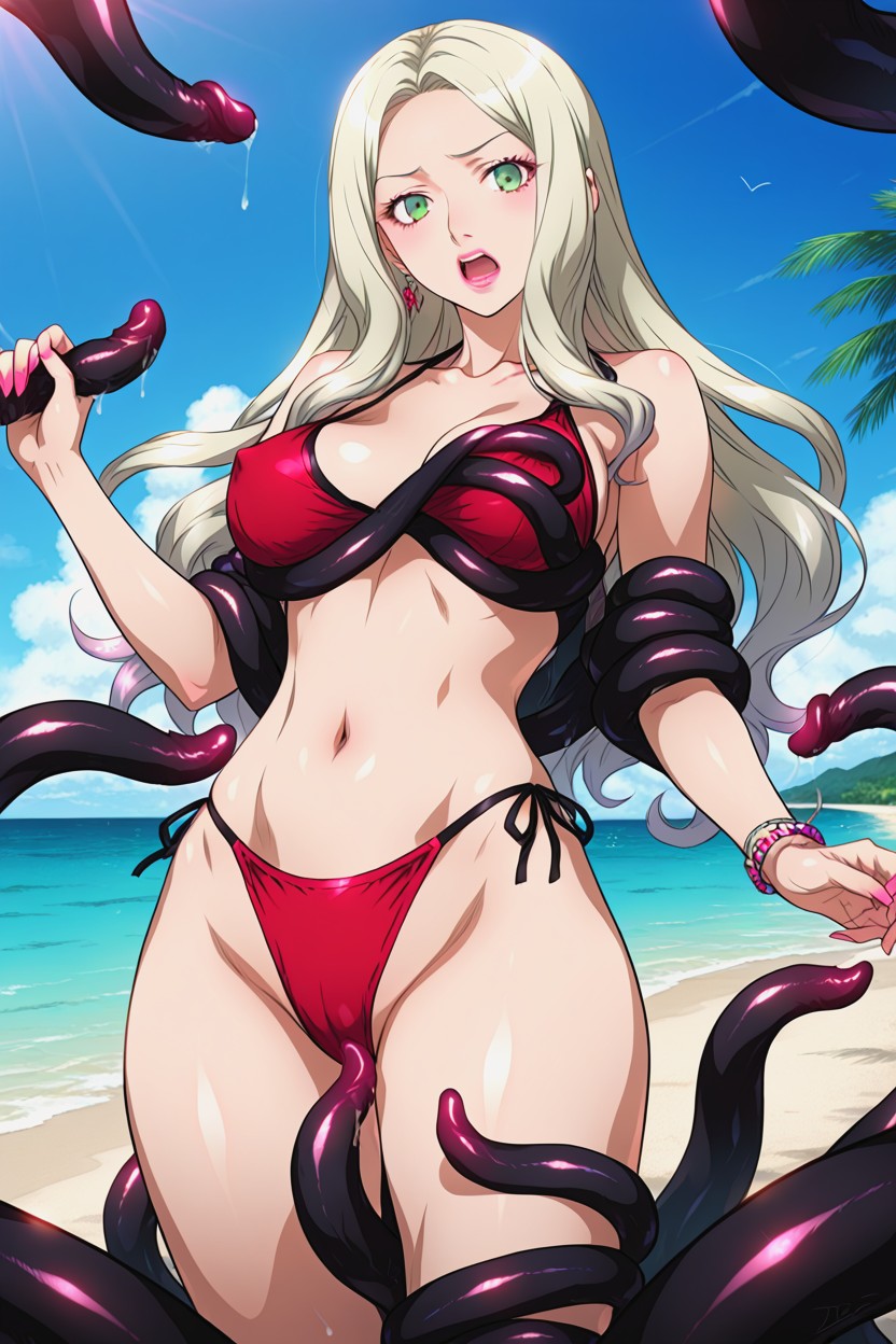 Straight Hair, Open Legs, Rounded Ass Hentai AI Porn