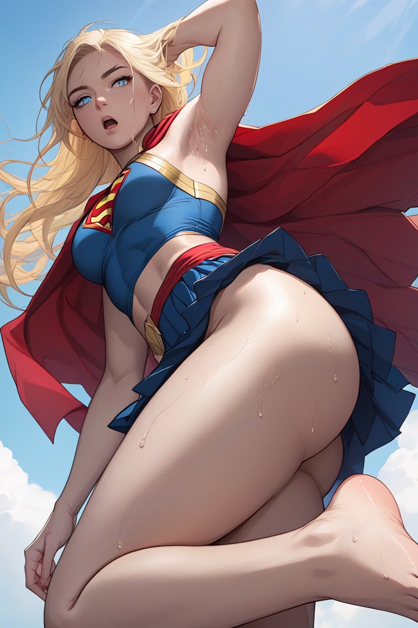 Barefoot, Gorgeous, Red Cape Hentai AI Porn