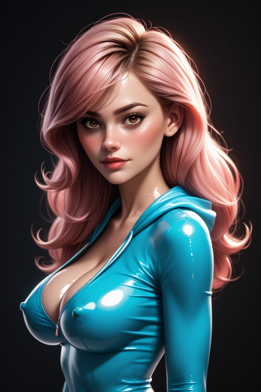 Shiny Skin, Both Eyes Open, 25+ Shemale AI Porn