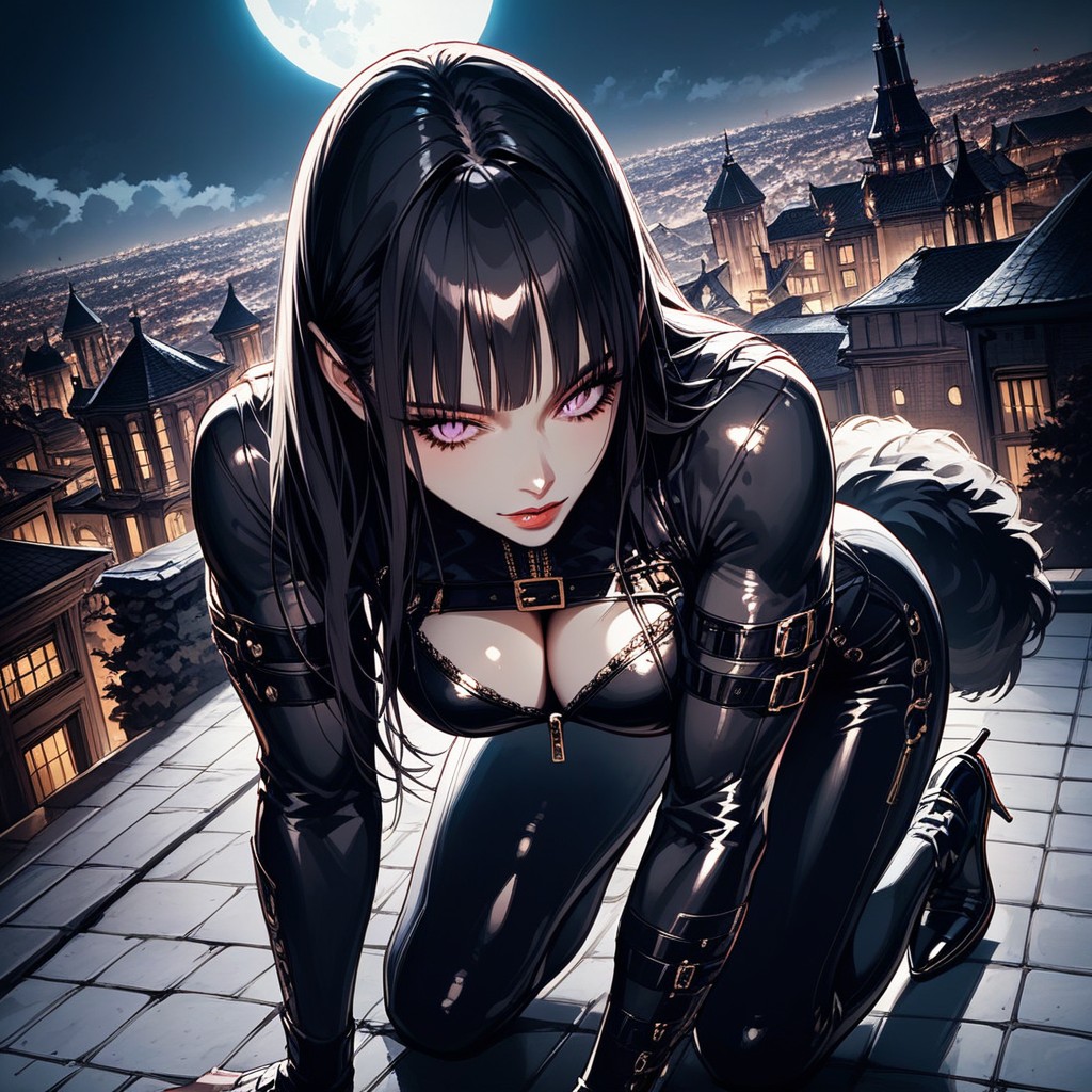 Focus, Large Lynx Ears, Lurking In The Shadow Hentai AI Porn