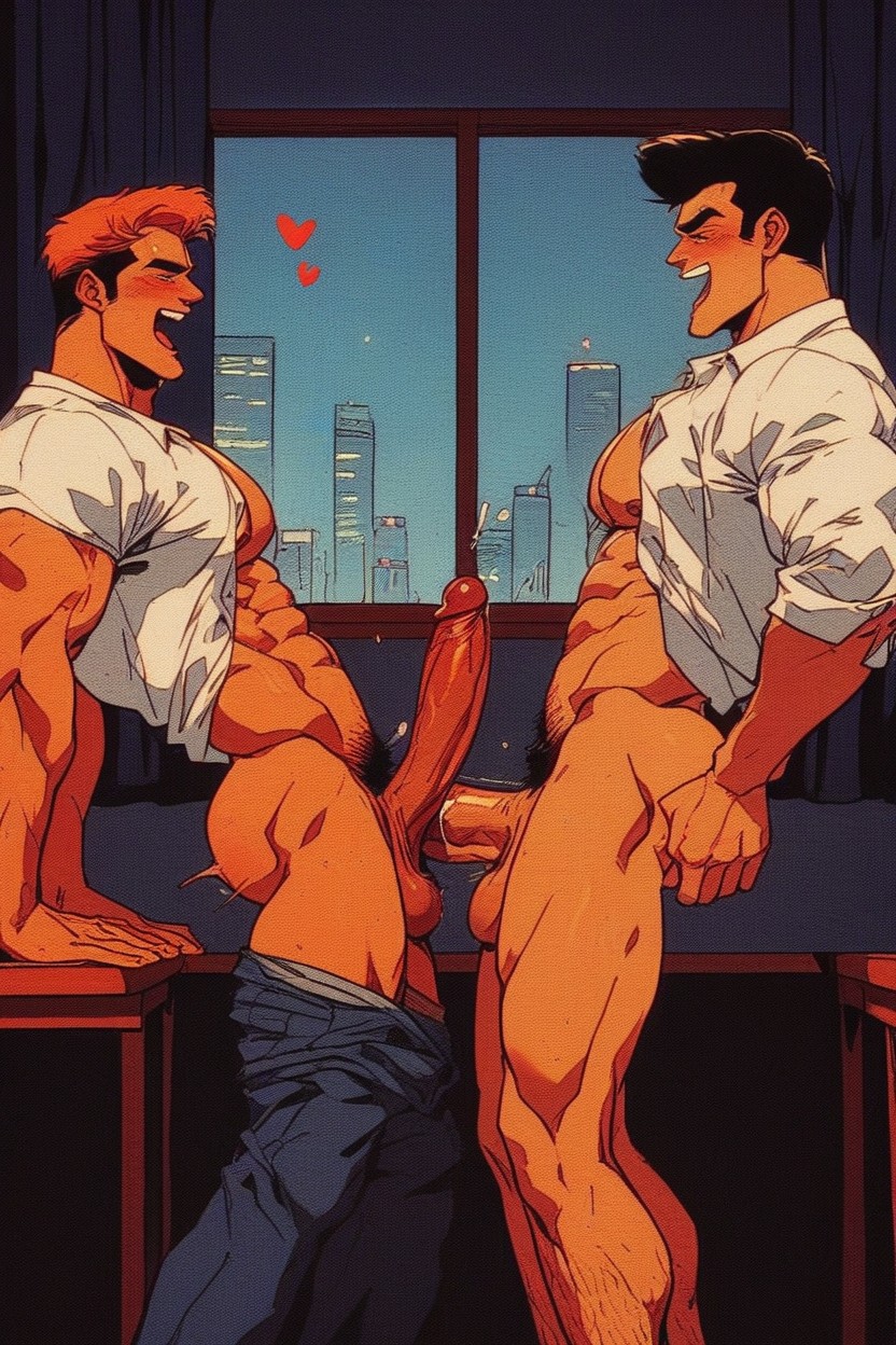 With Sticking Up Ass, 2 People, Men Only AI Gay Porn