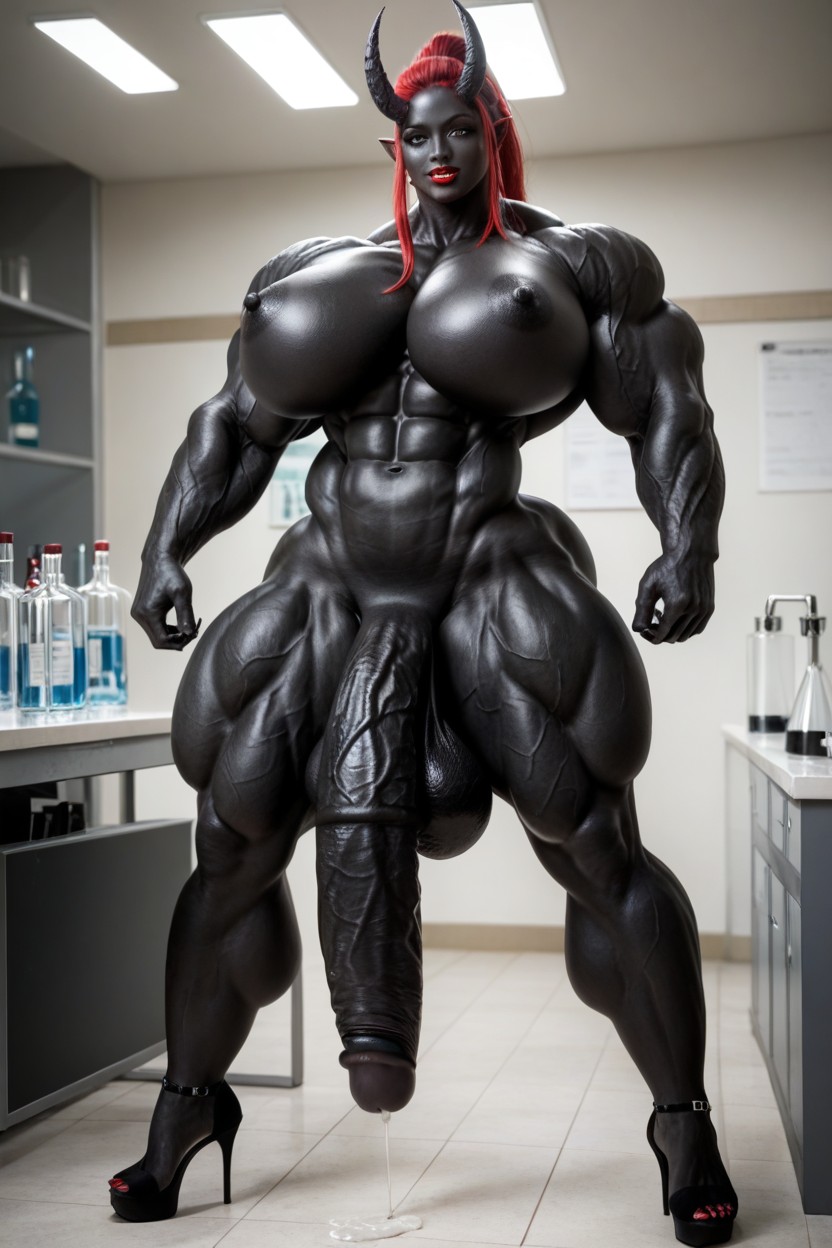 Extremely Swollen Veins, Elf Ears, Gigantic Biceps Shemale AI Porn