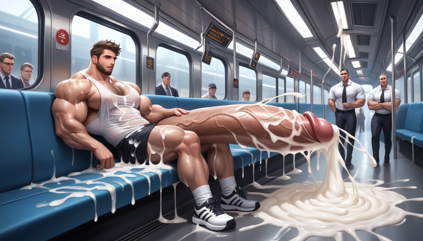 Cum Everywhere, Excessive Cum, Penis Bigger Than Body AI Gay Porn