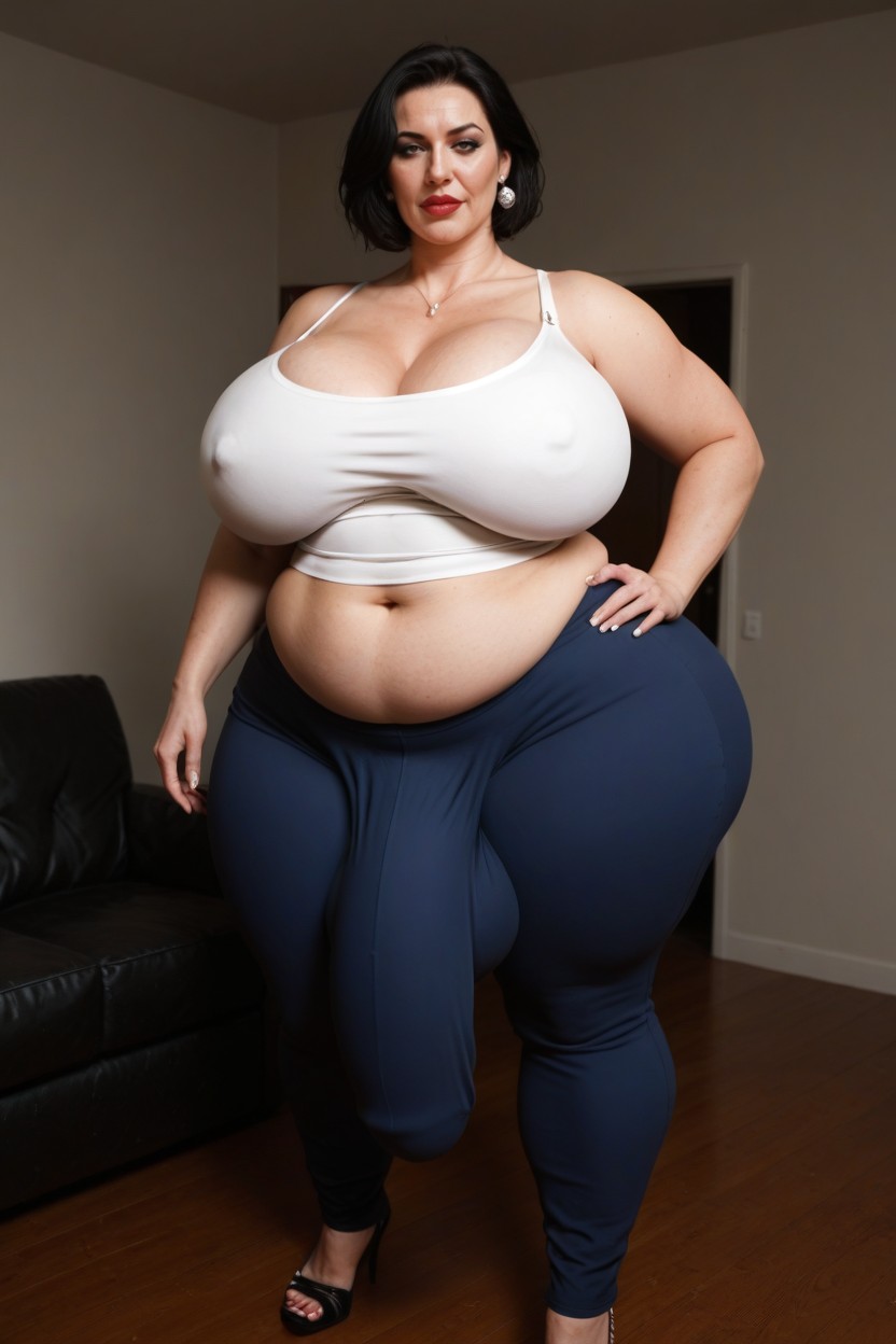 Messy House, Big Belly, Gorgeous AI Porn