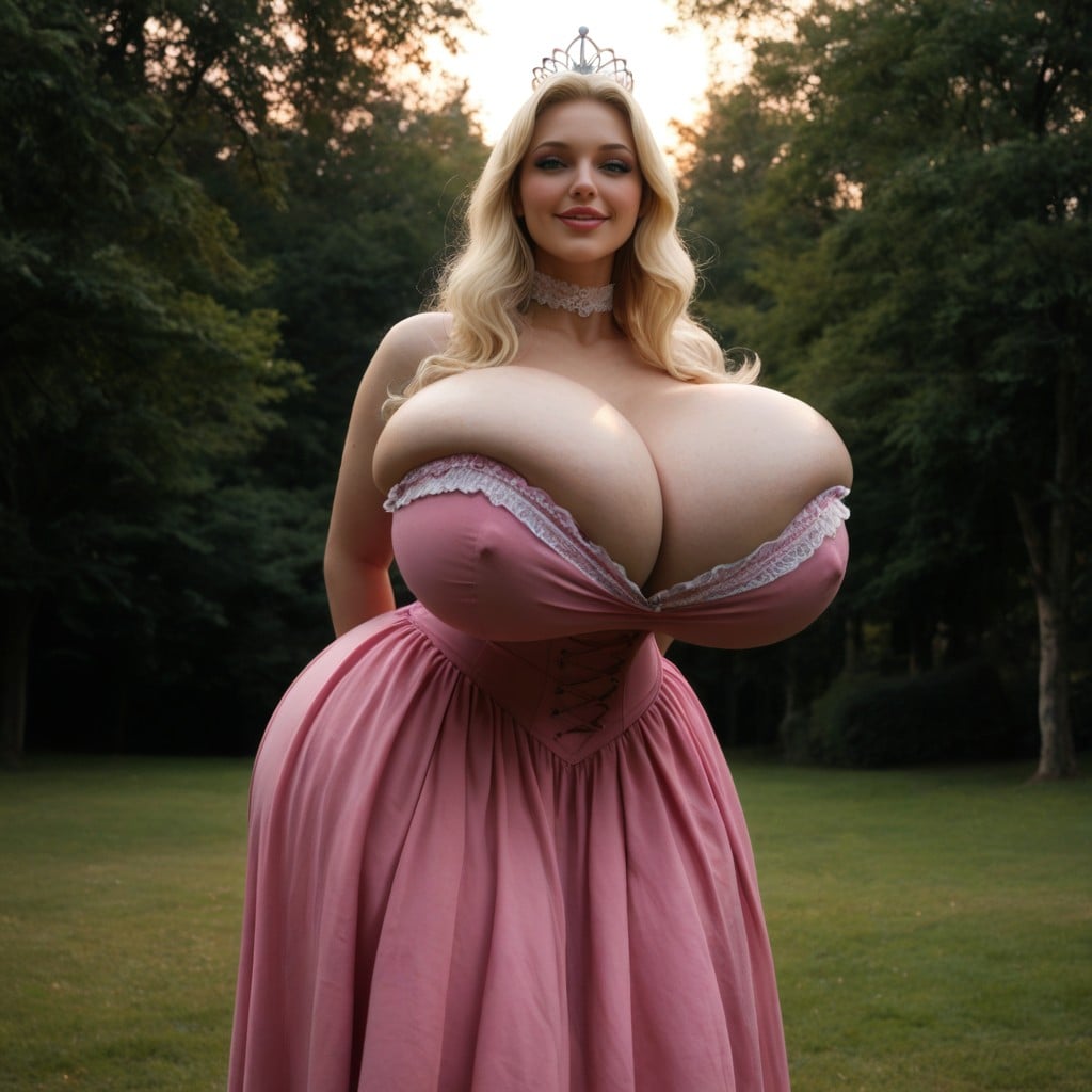Leaning Forward, Extremely Lacy Frilly Pink Skirt, Dynamic Lighting AI Porn