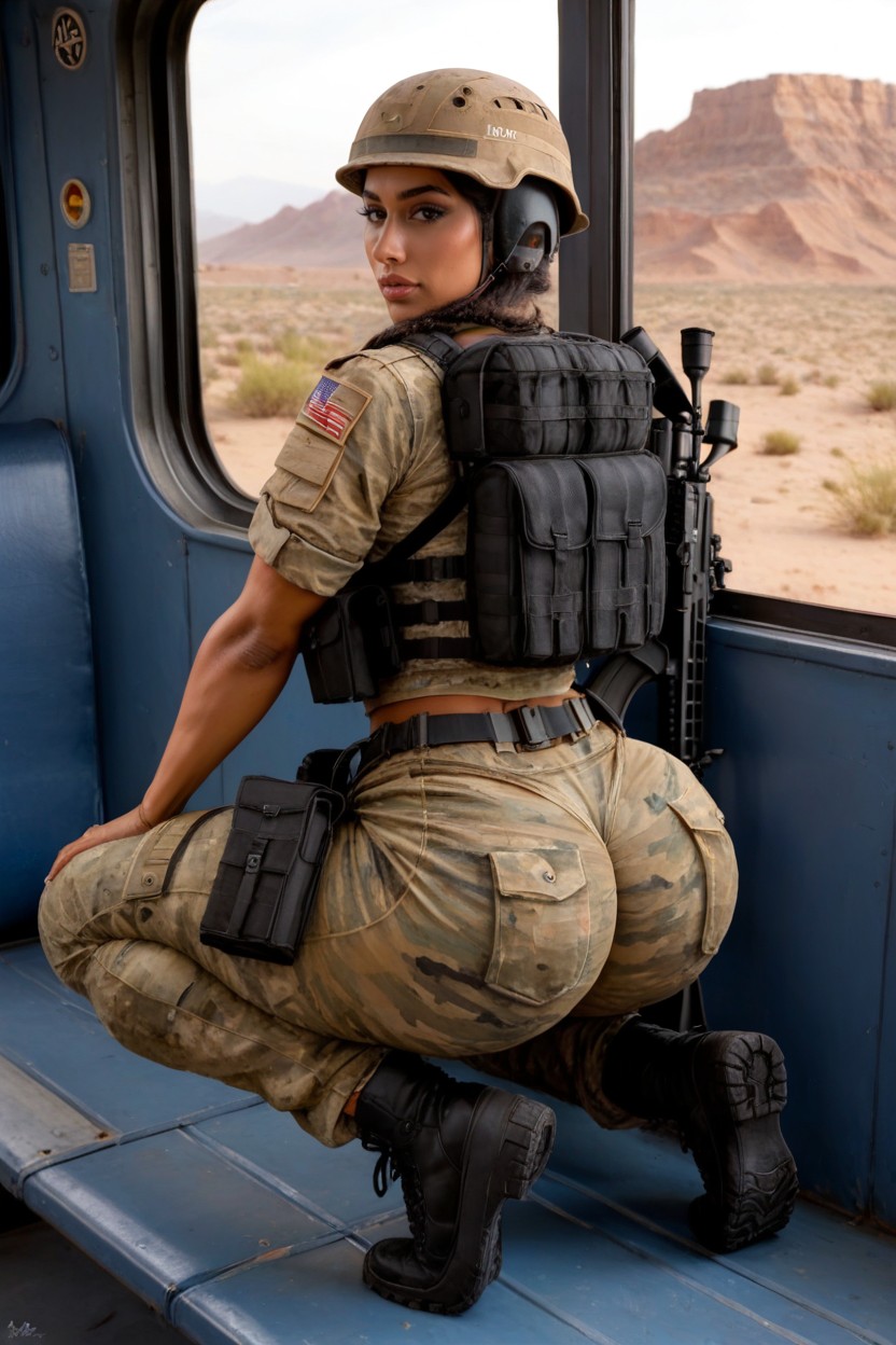 Military Boots, Detailed Faces, Waist Shot AI Porn