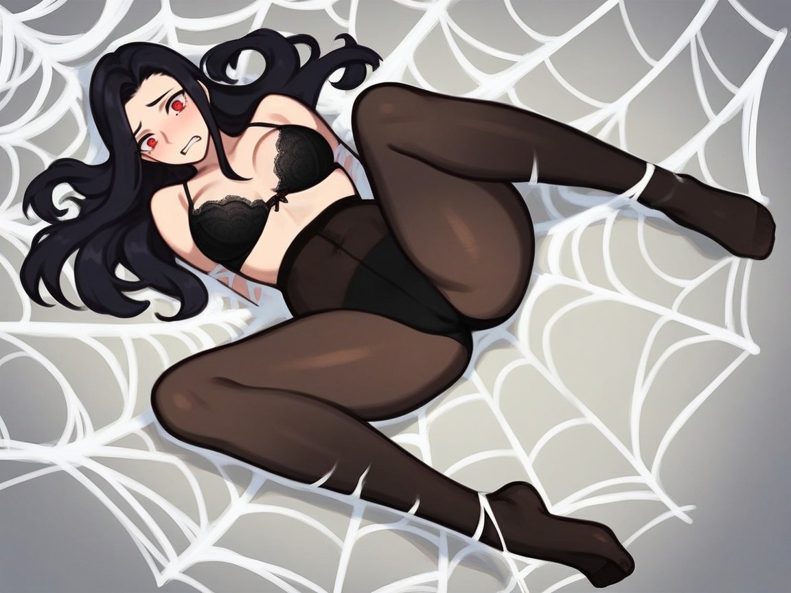 Trapped In Spider Web, Basement, Shocked Hentai AI Porn