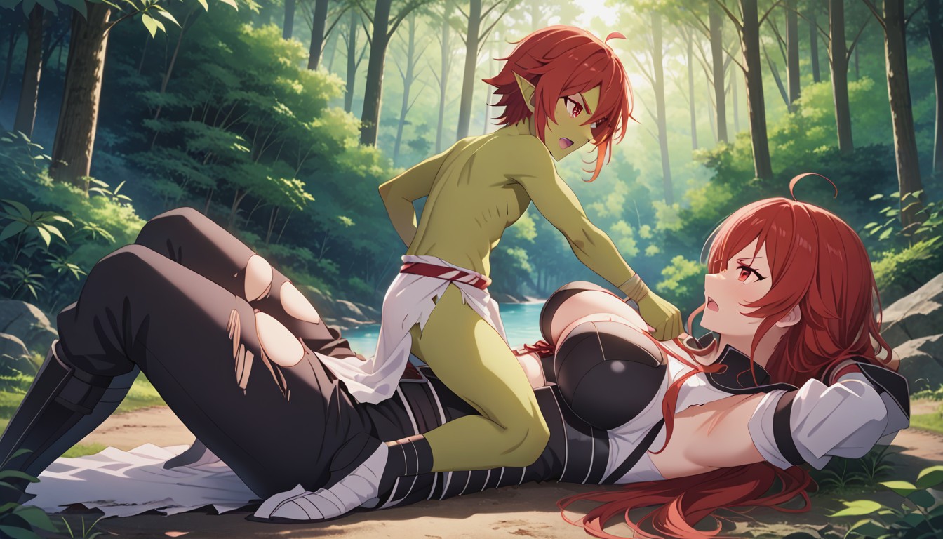 Beautiful Face, Only One Female, Laying Hentai AI Porn