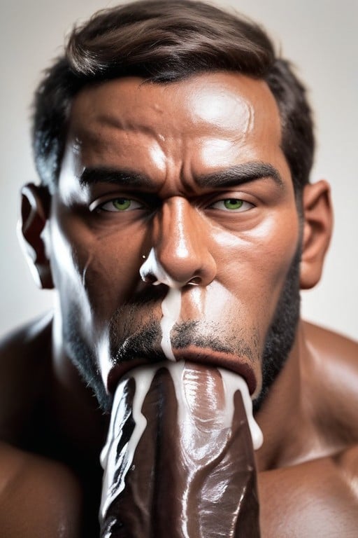 Deepthroat, Looking At Cock, Southern European AI Gay Porn