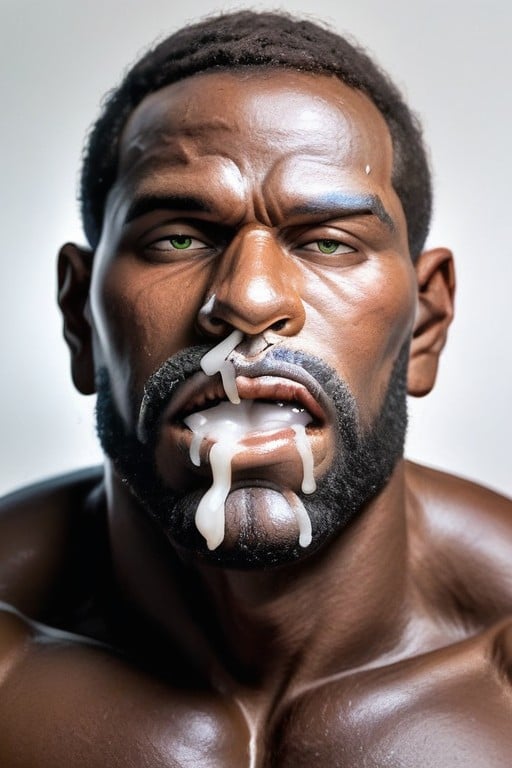 Artistic Focus On Cock And Cum, Hyper Detailed Face, Angry Eyes AI Gay Porn