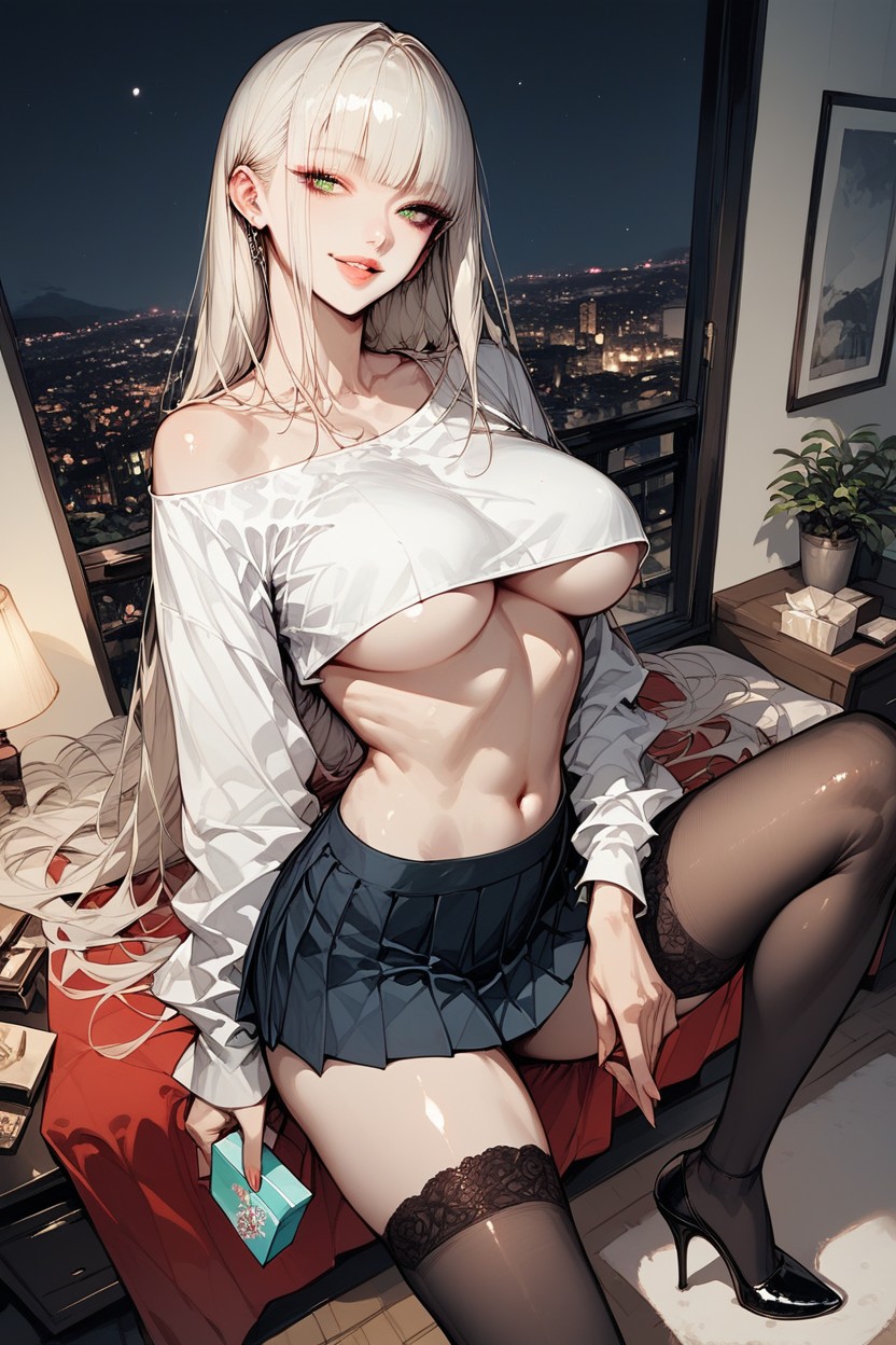 Rounded Breast, Inside, High Heels Hentai AI Porn
