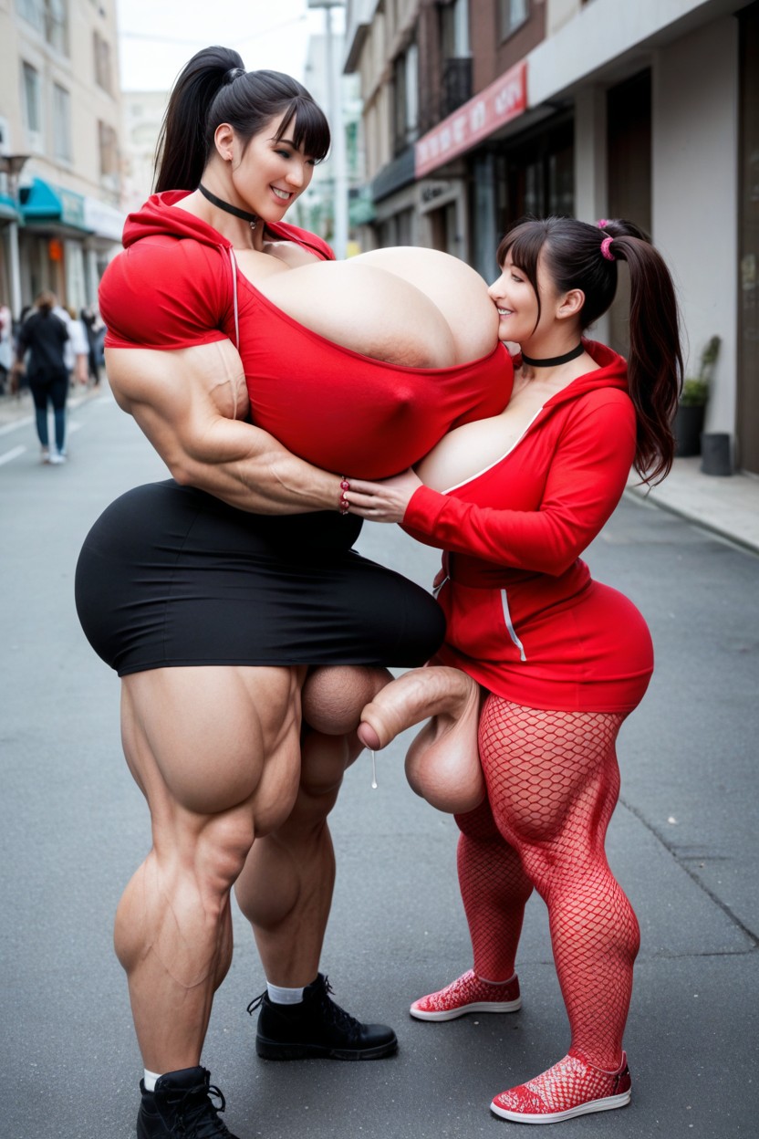 Gigantic Pectoralis Major, Hyper Balls, Gigantic Breasts Shemale AI Porn