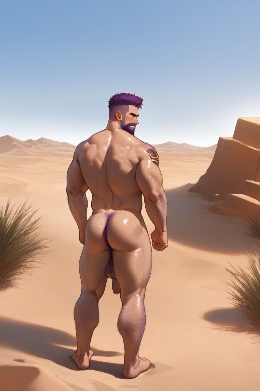 Long Teeth, Muscle, Large Sized Balls AI Gay Porn