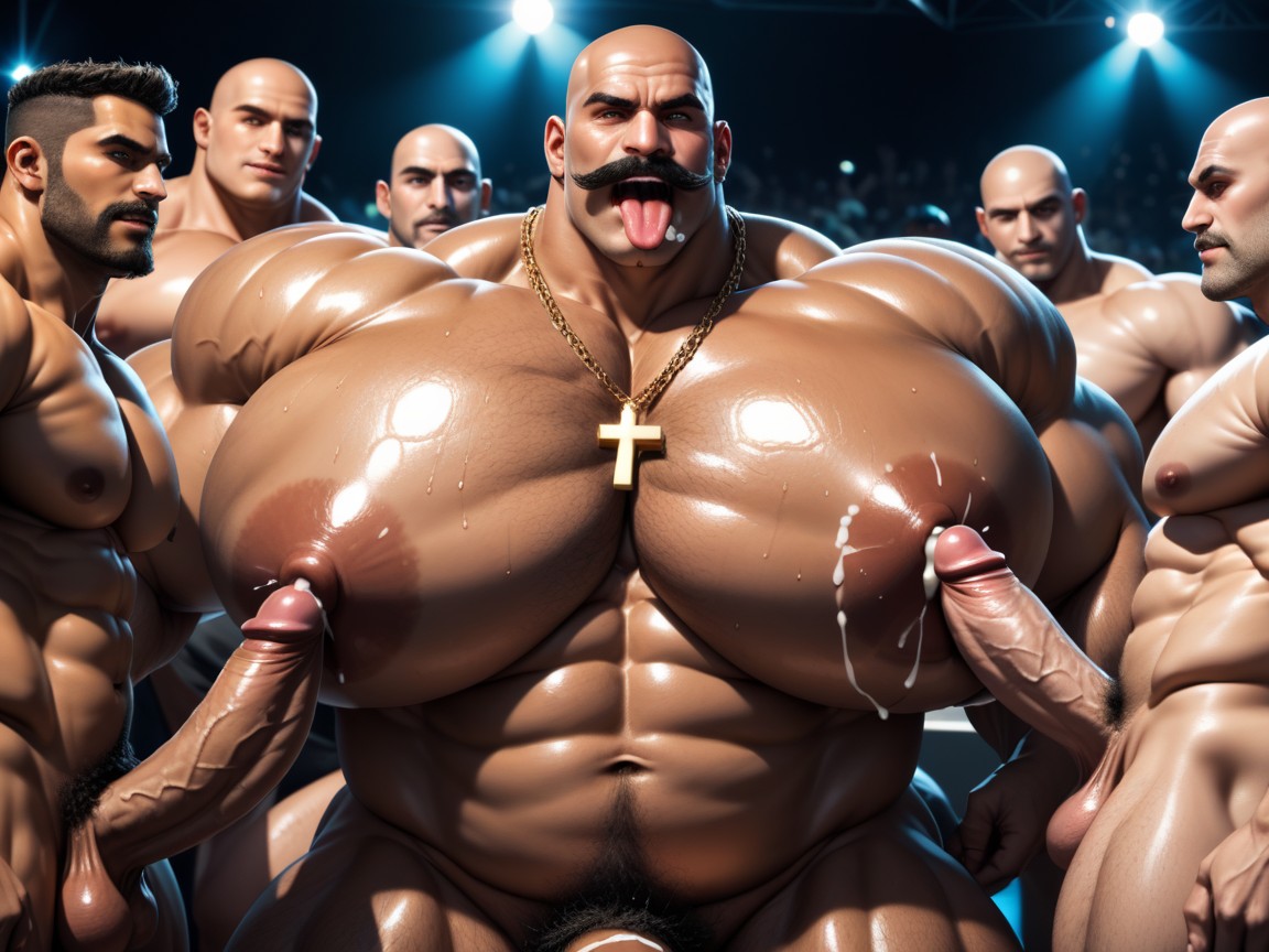 Gangbang Massive Ass, Harem, Thick Moustache AI Gay Porn