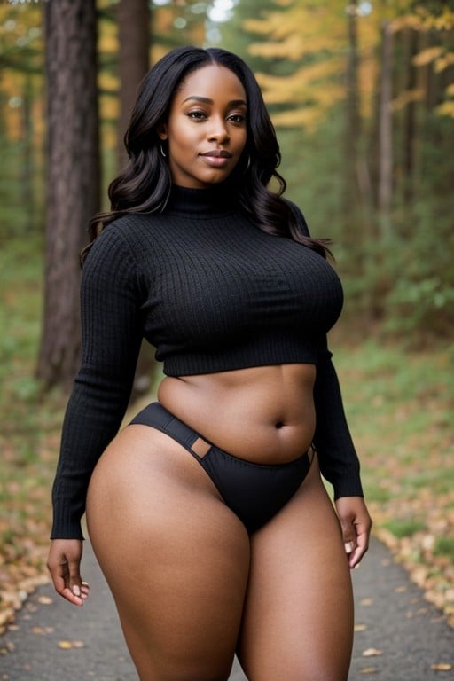 Bbw, Sweater, Extremely Large Thighs AI Porn