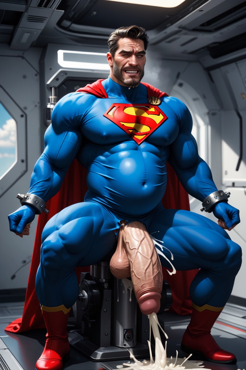 Dressed In A Superman Costume, Whiskers, Beard AI同性戀黃片