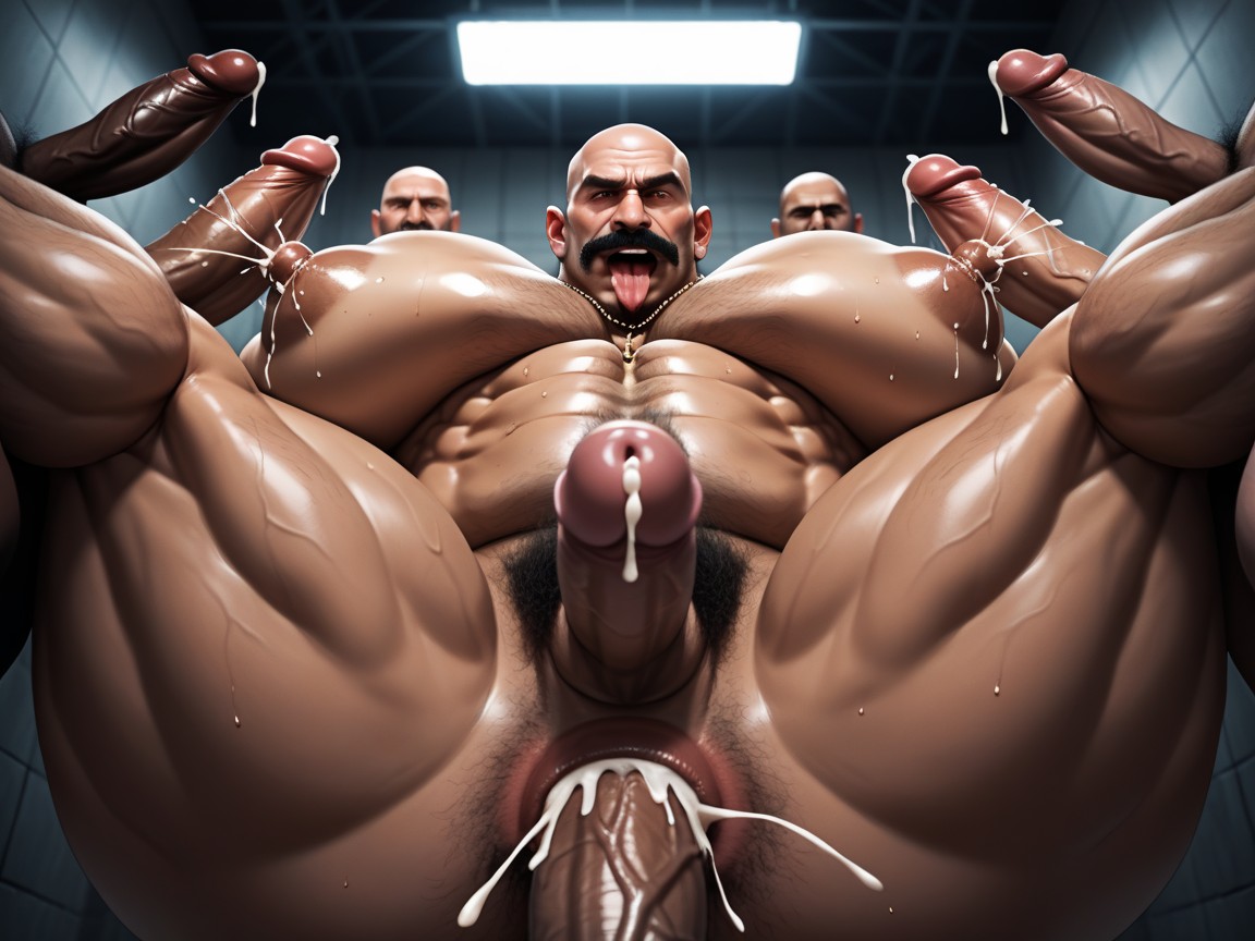 Tongue Out, Hyper Breasts, Manbald AI Gay Porn