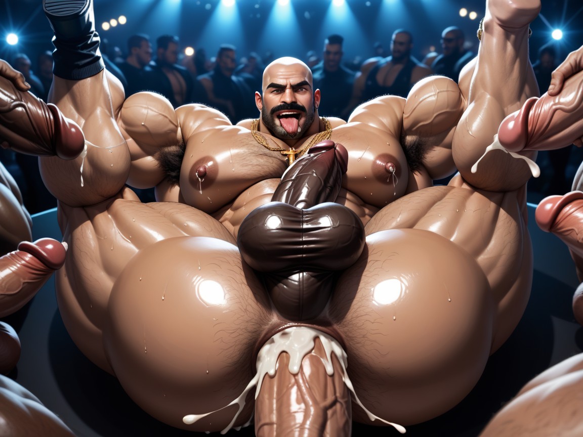 Man Men Only, Big Pecs, Hyper Boobs AI Gay Porn