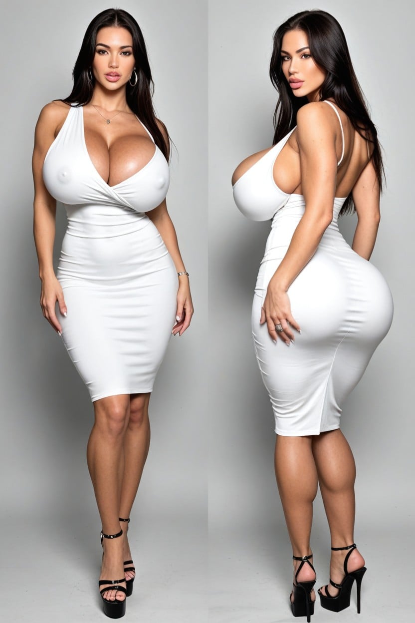 High Heels, Multiple Views, Colossal Breast Shemale AI Porn