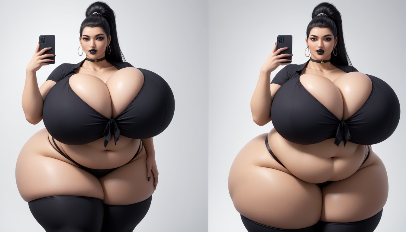 18+, Mega Engorged So Much More Hyper Fatter Engorged Hyper Mega Breasts And Fat Ass, The Most Perfect Face BBW AI Porn