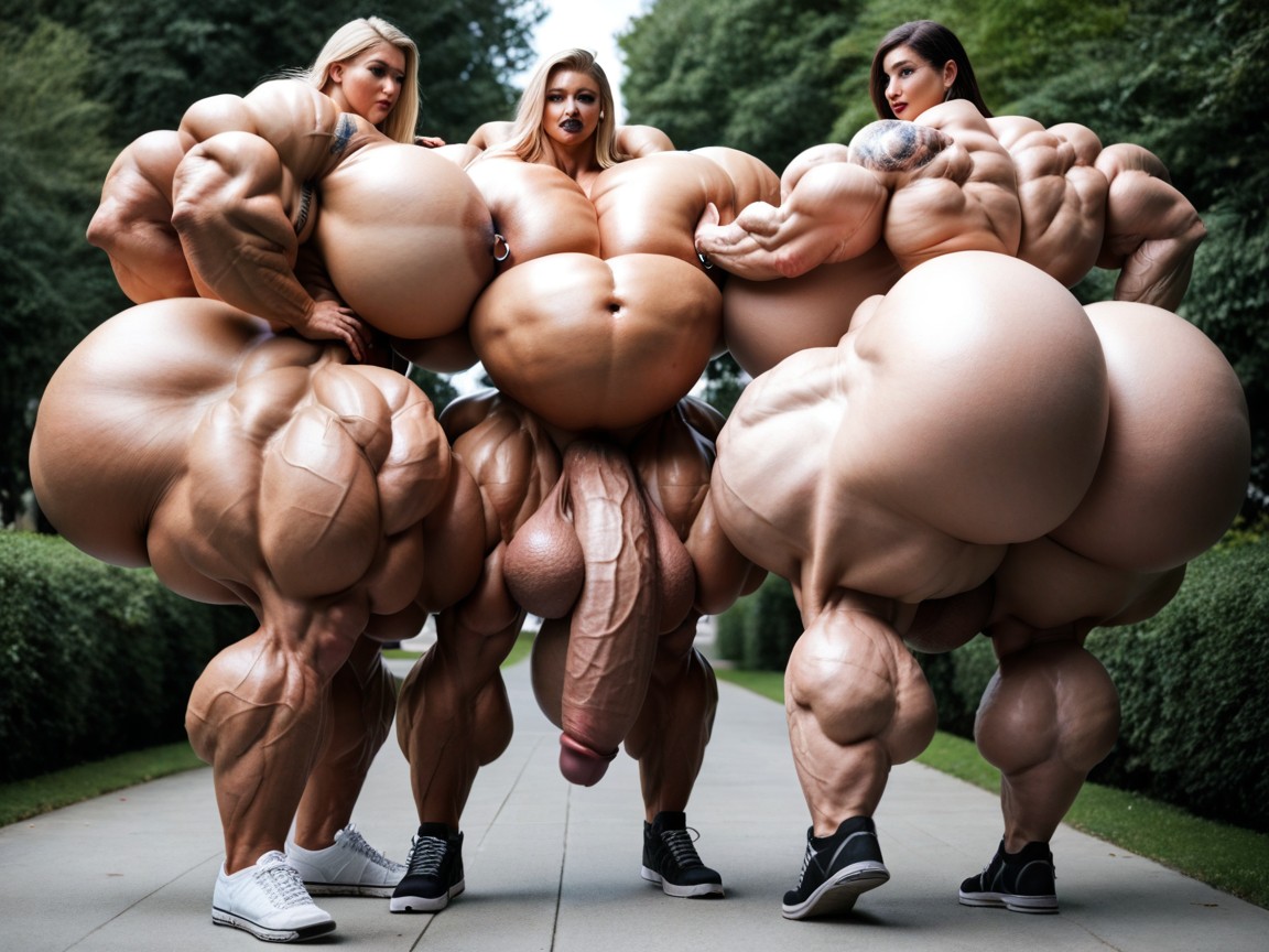 Massive Muscular Calves, Big Lips, Ass Bigger Than Torso Shemale AI Porn