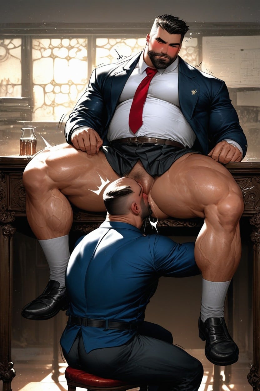 Orgasm, Bara, Partial Side View AI Gay Porn