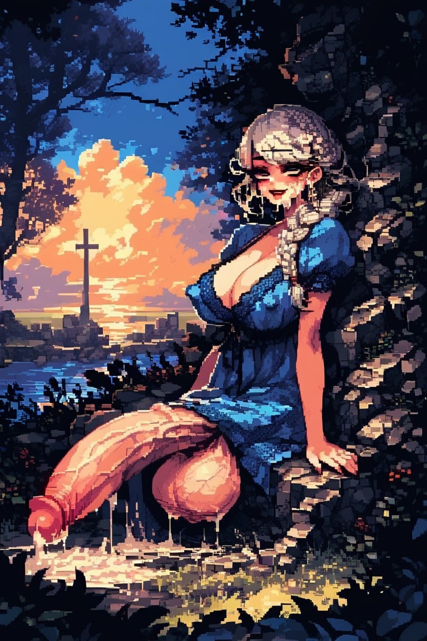 Romantic Setting, Shemale, Nipple Slip Shemale AI Porn