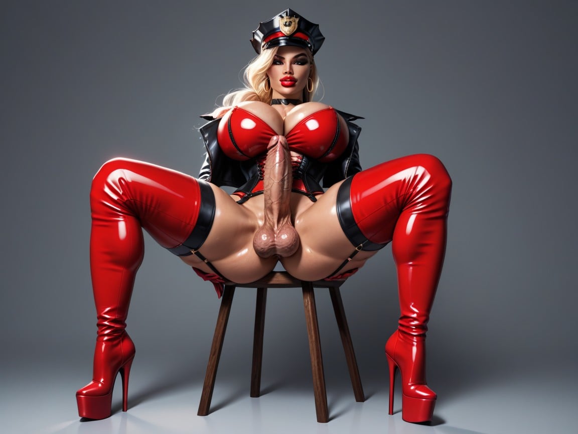 Exposed Asshole, Detailing Face, Dynamic Pose Shemale AI Porn
