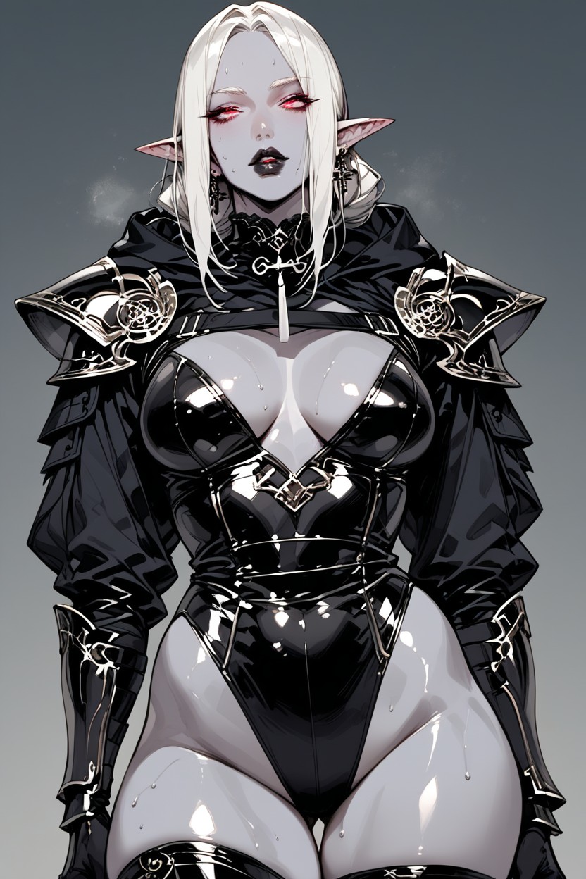 Night, Red Eyes, Form Fitting Clothes Hentai AI Porn